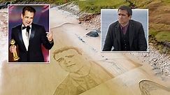 Pics: Stunning Sand Portrait Of Colin Farrell Appears On Keem Bay Ahead Of Oscars