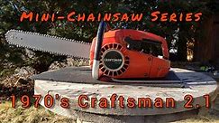 Late 70's Craftsman 2.1 (Poulan 25DA) Vintage chainsaw Runnin and Cuttin!