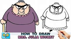How to Draw Mrs. Julia Wicket | Mr. Bean