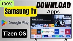 How to Download Apps on Samsung Tv, Playstore