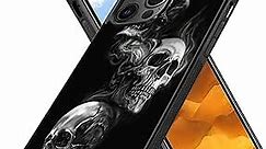 Phone Case Compatible with iPhone 12 iPhone 12 Pro Skulls Black Frame Shockproof and Slim Rubber TPU Material with Uniqe Design