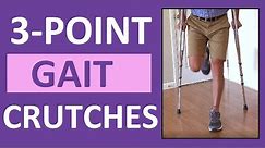 3-Point Gait Crutches Walking Pattern Demonstration Nursing Skill