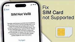 How to Fix SIM NOT SUPPORTED on Any iPhone! Unlock iPhone from Carrier [2023]