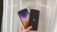 aesthetic unboxing iPhone SE 2022 in midnight + accessories 🖤