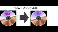 How to convert .NRG file to ISO for FREE