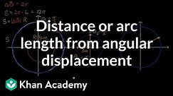 Distance or arc length from angular displacement | AP Physics 1 | Khan Academy