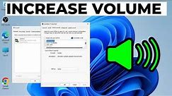 How to Increase Speaker Volume in Windows 11 Laptop