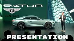 Bentley Batur Mulliner Presentation at Auto China