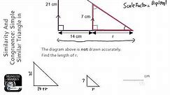 Similarity And Congruence: Simple Similar Triangle in Triangle (Grade 5) - GCSE Maths Revision