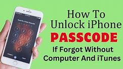 How To Unlock Forgot iPhone Passcode 100% Working|Unlock All iPhone Without Passcode & PC