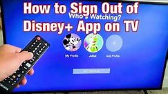 Disney+ App on TV: How to Log Off (Sign Out)