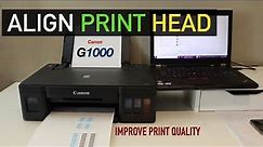 Canon Pixma G1000, G1200 Print Head Alignment.