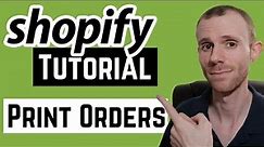 Print Orders and Packing Slips Shopify Tutorial (Order Printer Pro App)