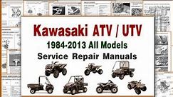 Kawasaki ATV Repair and Maintenance Manuals & Service Infomation