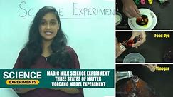 Science Experiments | Magic Milk , Three States of Matter and Volcano Model Experiment