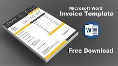 How to Design Modern Business Invoice Template in Microsoft Word