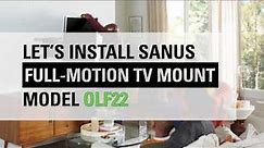 How to Install Full Motion TV Wall Mount in 15 Min - Amazon TV Wall Mount Installation - SANUS OLF22