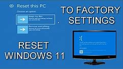 Windows - How to FULLY Reset Windows 11\10 to Factory Settings ✨
