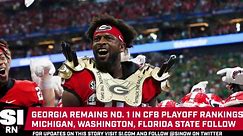 Georgia Remains No. 1 In Latest CFB Playoff Rankings