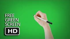 Free Green Screen - Hand With Marker