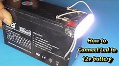 How to connect led to 12v battery, emergency light 12v power supply