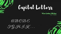 How to write English Cursive letters A-Z | Capital Vine Letters | alphabet | Uppercase