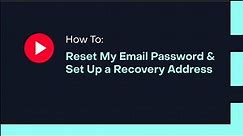 How To Reset My Email Password Setup Recovery Address