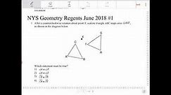 NYS Geometry Regents June 2018 Question 1