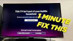 Fix Netflix Household or update a Netflix Household