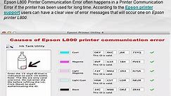 How To Fix Epson L800 Printer Communication Error?