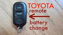 How to ● Toyota Key Fob Remote Keyless Battery Change/Replace