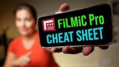 Filmic Pro Settings Cheat Sheet for Beginners | Save these presets