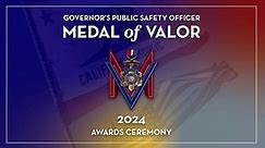 Governor Gavin Newsom honors law enforcement officers with Medal of Valor award.