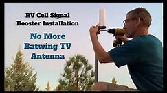 Cell Signal Booster Installation for RV • Using the Stock Batwing Antenna Mount from Winegard.