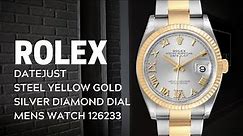 Rolex Datejust Steel Yellow Gold Silver Diamond Dial Mens Watch 126233 Review | SwissWatchExpo