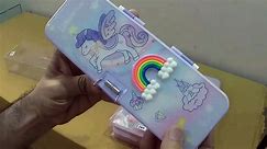 Unboxing and Review of Unicorn double dekker pencil box 35270 for girls gift