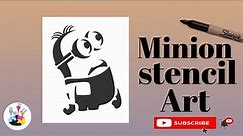 How to draw Minion | Minion stencil art | Minion Drawing step by step