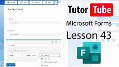 Microsoft Forms - Lesson 43 - Link for View and Edit
