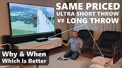 Same Priced UST vs Long Throw Projector Guide and Comparison