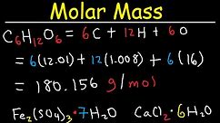 Molar Mass and Formula Weight
