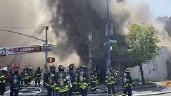 NYFD firefighters respond to massive fire