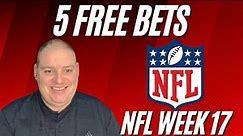 NFL Week 17- Sunday 5 Free Betting Picks & Predictions - 12/31/23 l Picks & Parlays