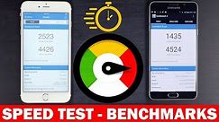 Apple iPhone 6s Plus vs Samsung Galaxy Note 5 - Speed Test / Benchmarks