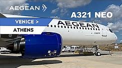 FANTASTIC! Aegean Airlines A321neo Economy Class Flight Review: Venice to Athens