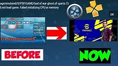 How To Fix Question Mark On PPSSPP | Solve Psp Could Not Load Games || Ppsspp error cpu failed fix