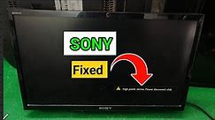 Sony Led TV High Power device please Disconnect USB | Fixed Easy method
