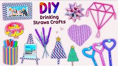 14 DIY Projects With Drinking Straws -Easy Crafts Using Recycled Materials