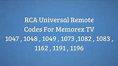 RCA Universal Remote Codes