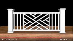 Porch Company PVC Railing Panels + Deckorator CXT Railing Components