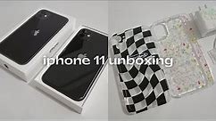 iphone 11 (black) unboxing in 2022 + cute accessories, camera test, and aesthetic setup! 🖤